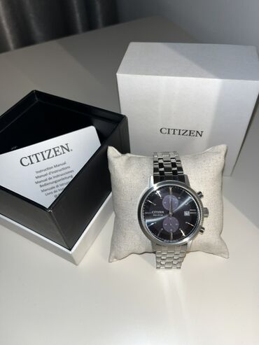 фирменные наручные часы: Классические часы часы, Citizen, Япония, Секундомер, Мужские, Новый