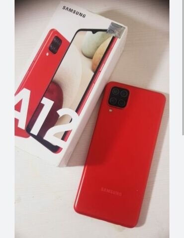 a12 kabrolari: Samsung Galaxy A12 rəng - Qırmızı | Sensor, Barmaq izi, İki sim kartlı
