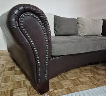 Sofe i kaučevi: Vrhunski cetvorosed koža -  mebl. Ovalnog dizajna jako zanimljiva — 2