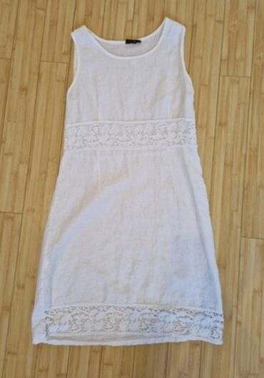 polovne markirane haljine: Nui Very M (EU 38), color - White, Oversize, Without sleeves
