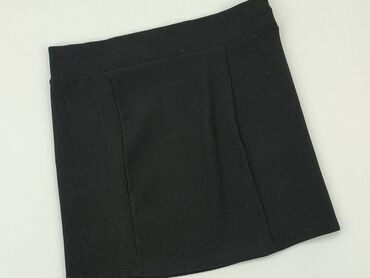 czarne lniana spódnice: Skirt, S (EU 36), condition - Good