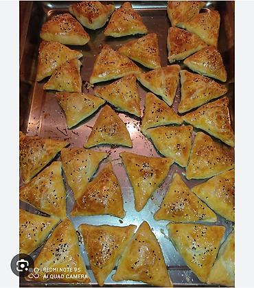 кухонные посуды: Самса треугольная домашняя - Слоёное тесто с румяной хрустящей — 1