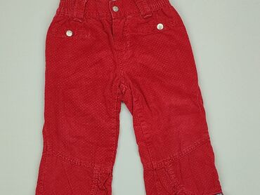 czerwone body dziecięce: Baby material trousers, 12-18 months, 80-86 cm, condition - Satisfying