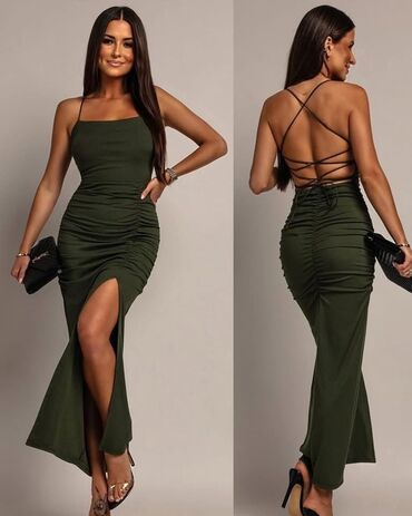 duks haljina new yorker: One size, bоја - Zelena, Večernji, maturski, Na bretele