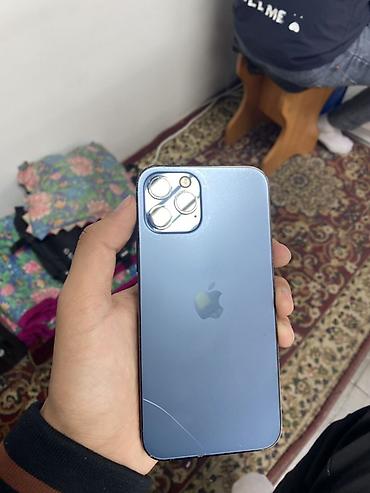 osh iphone: IPhone 12 Pro, Б/у, 256 ГБ, Pacific Blue, Защитное стекло, 74 % — 1