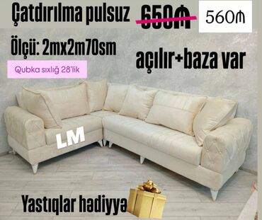 Masa və oturacaq dəstləri: ⚜️Künc divanlar⚜️ Yeni və sifarişlə Qiymət : 560₼ *Kitab kimi açılan