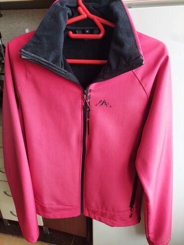 Пиджаки: Kişi/Unisex softshell yüngül jaket - Rəng: qırmızı(daxili qat qara) -