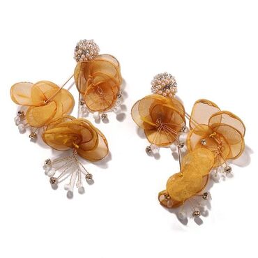 золотые серьги с жемчугом: Серьги из искусственного жемчуга с кисточкой для женщин геометрической