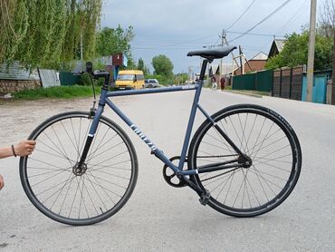 рама для велосипеда: Фикс Cabeza Asero 2016 Рама и вилка хром размер-56 Передняя втулка