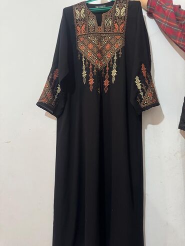 хиджаб для детей: Күнүмдүк көйнөк, Узун модель, Трикотаж, Түз