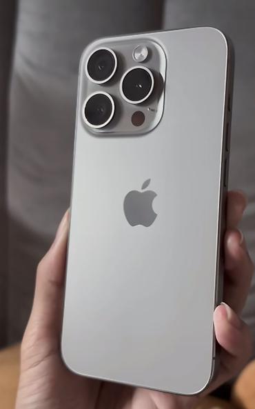 ucuz telefon iphone: IPhone 15 Pro, 128 GB, Natural Titanium, Zəmanət, Simsiz şarj, Face ID — 1