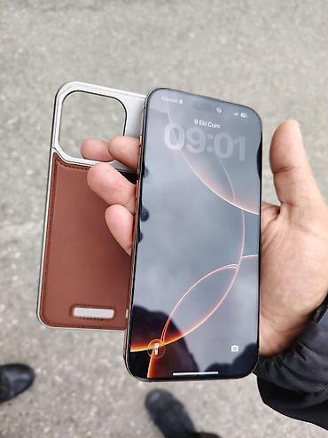 sud sagan aparat elektron: IPhone 16 Pro Max, 256 GB, Desert Titanium, Simsiz şarj, Face ID, Sənədlərlə — 1