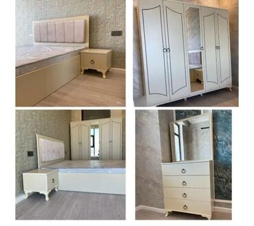 Yataq otağı dəstləri: 2 təknəfərlik çarpayı, Dolab, Tumba, 2 tumba, Azərbaycan, Yeni — 15