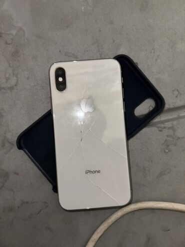 iphone x продам: IPhone X, 256 GB, White Titanium, Qırıq