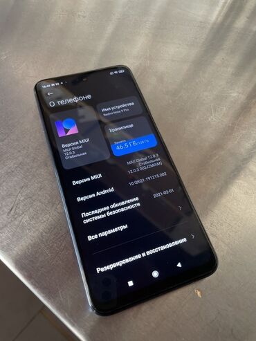 16gb ddr4: Redmi, Redmi Note 9 Pro, Колдонулган, 128 ГБ, түсү - Кара