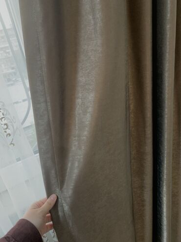Pərdə və tüllər: İşlənmiş, Tül, rəng - Qəhvəyi, Pulsuz çatdırılma — 8