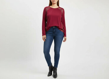 modne bluzki plus size: Жіноча блуза, розмір 2XL