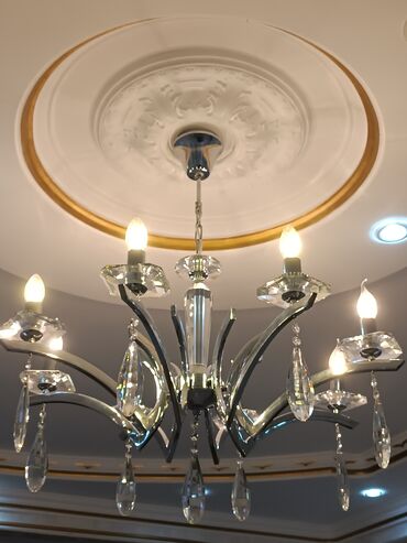 Bağ işıqları: Çılçıraq, 8 lampa, Şüşə
