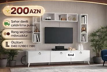 tv 75: TV stendi və divar rəf dəsti - Qiymət: 200 AZN - Şəhər daxili — 1
