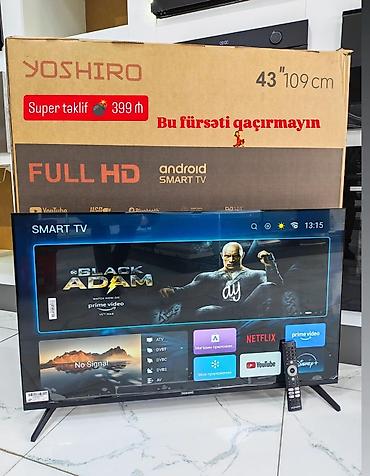 sadece tv: *Yoshiro* *43” Smart TV*– Xüsusi Təklif! 📺 🔹 Ekran ölçüsü: 43 düym — 1