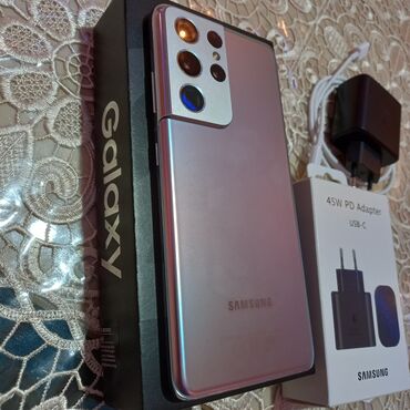samsun s21: Samsung Galaxy S21 Ultra 5G, 256 GB, rəng - Gümüşü, Zəmanət