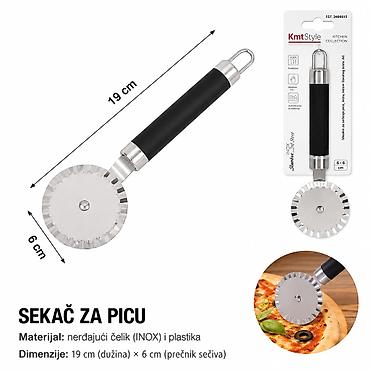 rezanje voca cena: KMT Crna ručka srednjeg cveta 2406615 Praktičan kuhinjski sekač za — 1