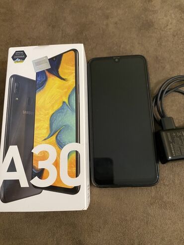 samsung a70 ekrani: Samsung Galaxy A30, 32 GB, rəng - Qara, Barmaq izi