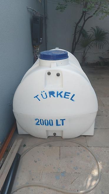 plasmas panel: Türkel 2000 LT plastik su çəni - Həcm: 2000 litr (üzərində “2000 LT” — 1