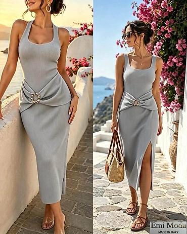 baletanke devojcice: Ribana midi haljina Emi Moda – Made in Italy - Elegantna, pripijena — 5