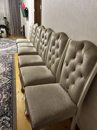 Masa və oturacaq dəstləri: Yemək otağı dəsti – masa və stullar - Klassik üslubda yemək masası — 6