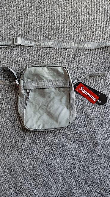 cordura: Сумка через плечо Supreme, серый цвет. - Компактный формат — 1