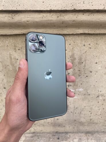 Apple iPhone: IPhone 11 Pro, 256 GB, Matte Midnight Green, Zəmanət, Simsiz şarj, Sənədlərlə — 1