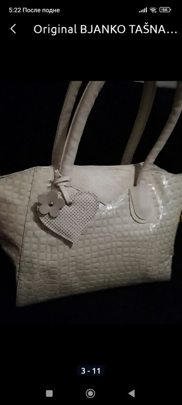 crne lakovane tasne: Shoulder bag, Bianco, Material: Leather, Patent leather