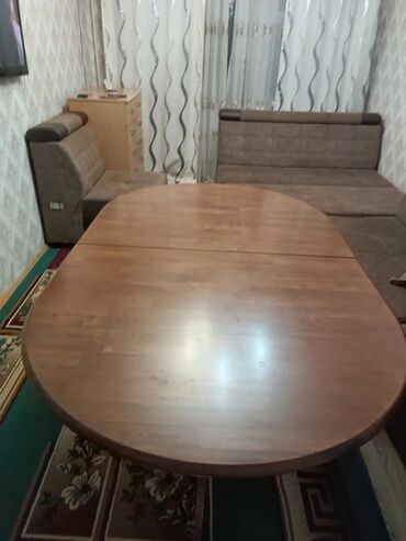 стол с вращающимся центром: Ашкана үчүн үстөл, Oval, Бүктөлүүчү