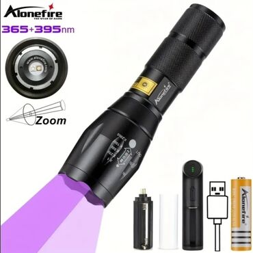 fener: Fənər. Model: ALONEFIRE ZOOMABLE UV- 365nm 395nm. Görünməz mürəkkəb