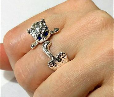 кошачий глаз: Кольцо в виде котёнка ✨ Стильное и игривое кольцо, выполненное в виде — 3