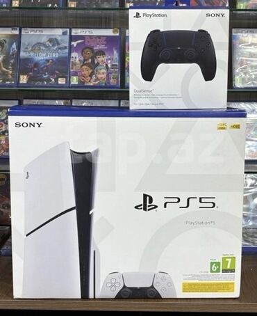 PS5 (Sony PlayStation 5): PlayStation 5 slim 1 tb Rus stokuPlayStation 5 slim 1 tb + oyun pultu