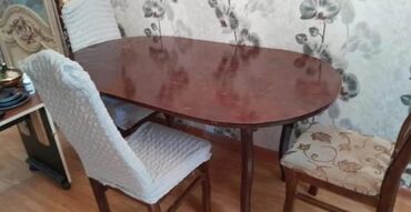 стеклянный кухонный стол: Masa +5 stul birlikde 20 azn satilir‼️unvan naxcvanski sekine