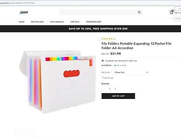 Ostalo: Ekspandirajuća fascikla sa 12 pregrada – A4 harmonika - Praktična — 1