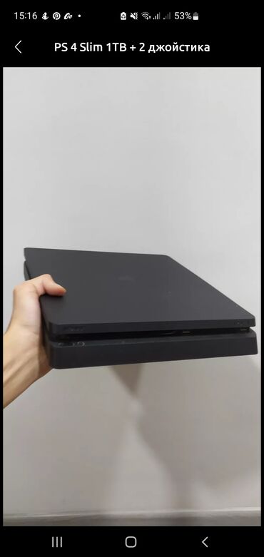 sony playstation 4 бишкек цена: Ps4 slim, 1tb 11.00 не прошитая без игр 2 джойстика нерабочих