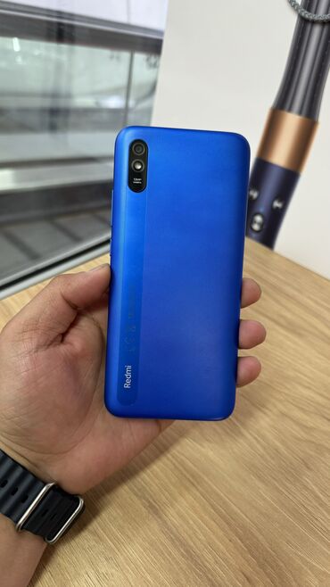 Мобильные телефоны и аксессуары: Xiaomi, Redmi 9A, Б/у, 32 ГБ, цвет - Синий, 2 SIM