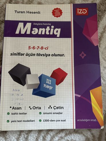 müşfiq əliyev məntiq 5 8: Liseylere hazırlıq ucun IZE vesiti Mentiq testleri toplusu Cavablari