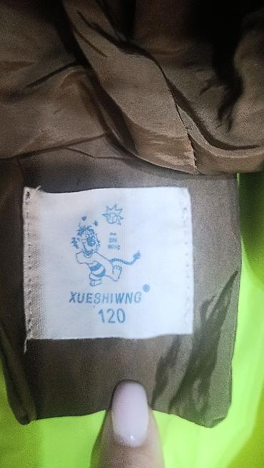 Верхняя одежда: Детская утеплённая куртка XUESHIWNG, размер 120 - Цвет: коричневый с — 3