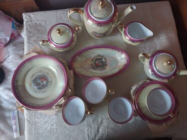 Çay dəstləri və servizlər: Çay dəsti, rəng - Qızılı, Farfor — 4