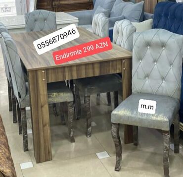 Masa və oturacaq dəstləri: Qonaq otağı üçün, Yeni, Açılmayan, Dördbucaq masa, 6 stul -da lalafo.az — 23 Masa və oturacaq dəstləri: Qonaq otağı üçün, Yeni, Açılmayan, Dördbucaq masa, 6 stul — 23
