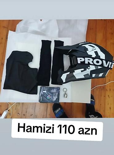 idman kaskı: Motosikletçi dəsti – 110 AZN Dəst tərkibi: - Tam üzlü kaskalar — 5