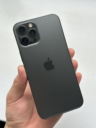 Apple iPhone: IPhone 12 Pro Max, Б/у, 256 ГБ, Graphite, Защитное стекло, Чехол, Кабель, 89 %