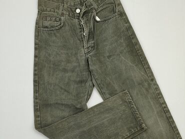 jeansy z postrzępionymi nogawkami: Spodnie jeansowe, 12 lat, 152, stan - Idealny