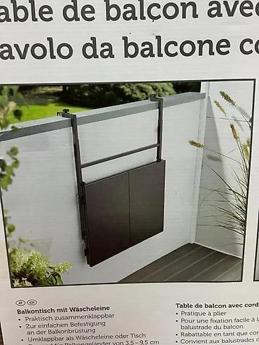 Baštenski nameštaj: Belavi balkon sto sa sušilicom za veš - Multifunkcionalni sklopivi — 6