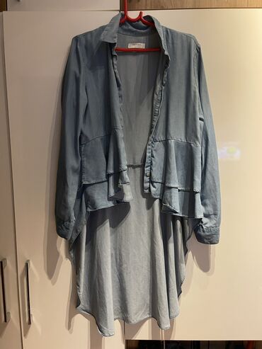 maslinasta kosulja: Zara, M (EU 38), color - Light blue